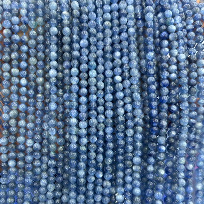 4mm Kyanite, Aquamarine, Blue Lace Agate, Variscite, Green Garnet Beads 15''