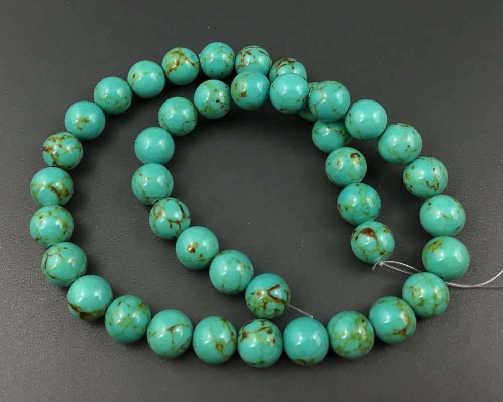 Green Striped Howlite Turquoise Beads 4mm 6mm 8mm 10mm 12mm 15''