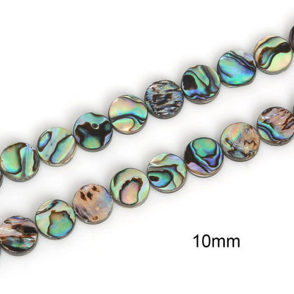 Abalone Shell Beads Flat Coin Beads 6mm 8mm 10mm 12mm 14mm 16mm 15''