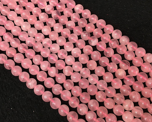 Madagascar Rose Quartz Beads Natural Gemstone Beads 6mm 8mm 10mm 15''