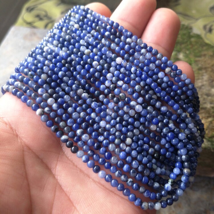 3mm Stone Beads Howlite, Amethyst, Onyx, Sodalite, Amazonite, Labradorite 15''