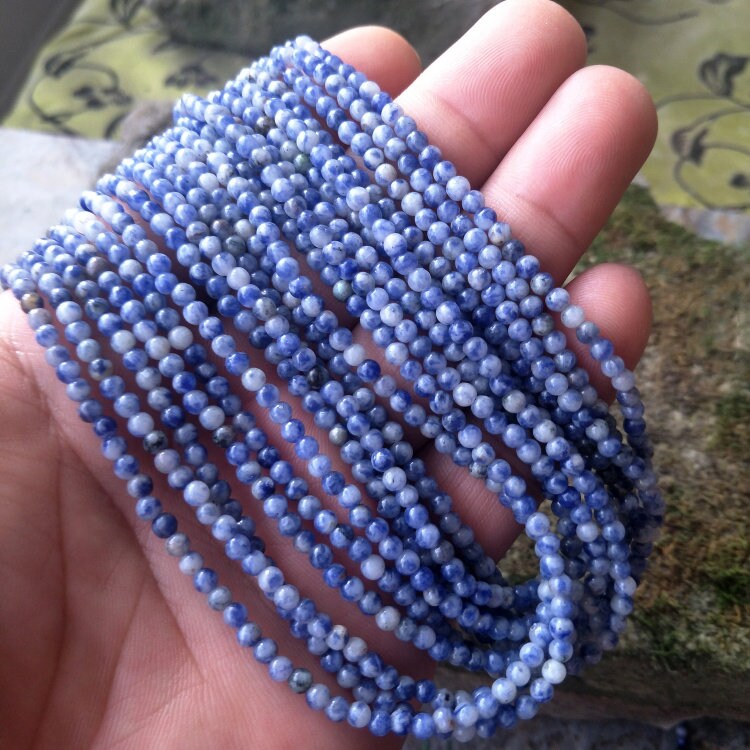 3mm Stone Beads Howlite, Amethyst, Onyx, Sodalite, Amazonite, Labradorite 15''