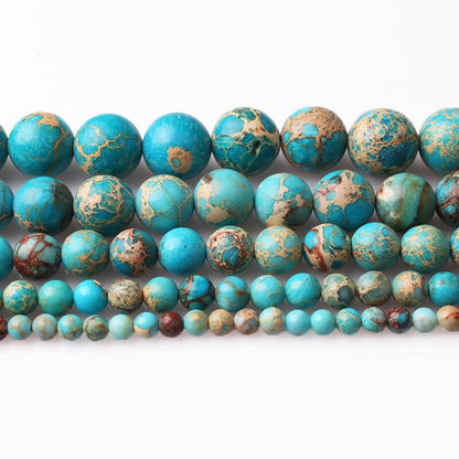 Blue Sea Sediment Jasper Beads 4mm 6mm 8mm 10mm 12mm