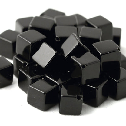 Black Onyx Cube Beads Natural Gemstone Beads 6mm 8mm 10mm 12mm 15''