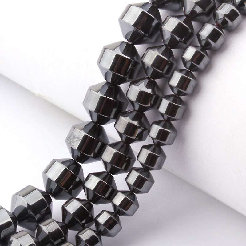 Hematite Drum Beads 6mm 8mm 10mm 15''