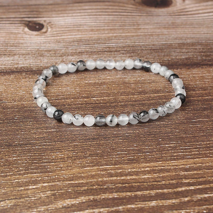 Black Rutilated Quartz Bracelet 8''