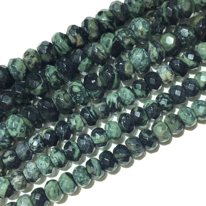 Kambaba Jasper Rondelle Faceted Beads 4x6mm 5x8mm 15''