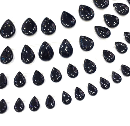 Black Onyx Teardrop Beads Natural Gemstone Beads 10mm 12mm 14mm 16mm 18mm 20mm 15''