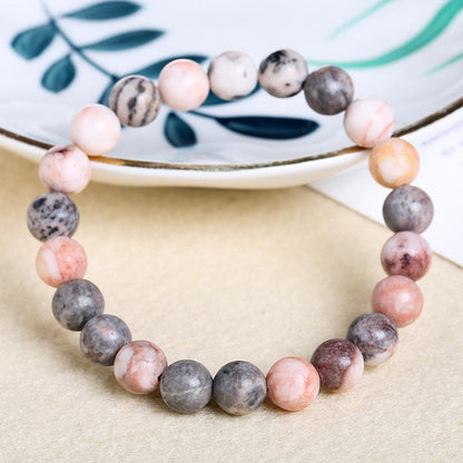 Pink Zebra Jasper Bracelet 8''