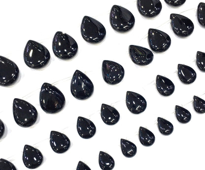 Black Onyx Teardrop Beads Natural Gemstone Beads 10mm 12mm 14mm 16mm 18mm 20mm 15''