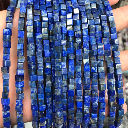 Lapis Lazuli Cube Beads 4-5mm 15''