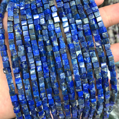 Lapis Lazuli Cube Beads 4-5mm 15''