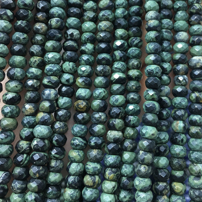 Kambaba Jasper Rondelle Faceted Beads 4x6mm 5x8mm 15''